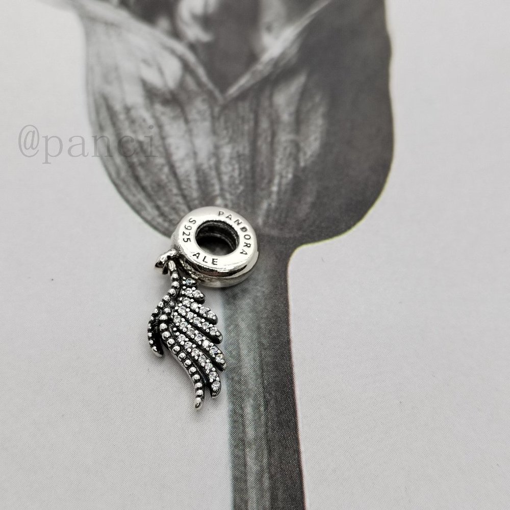 Pandora Angel Wings 925 Silver Diamond Charm